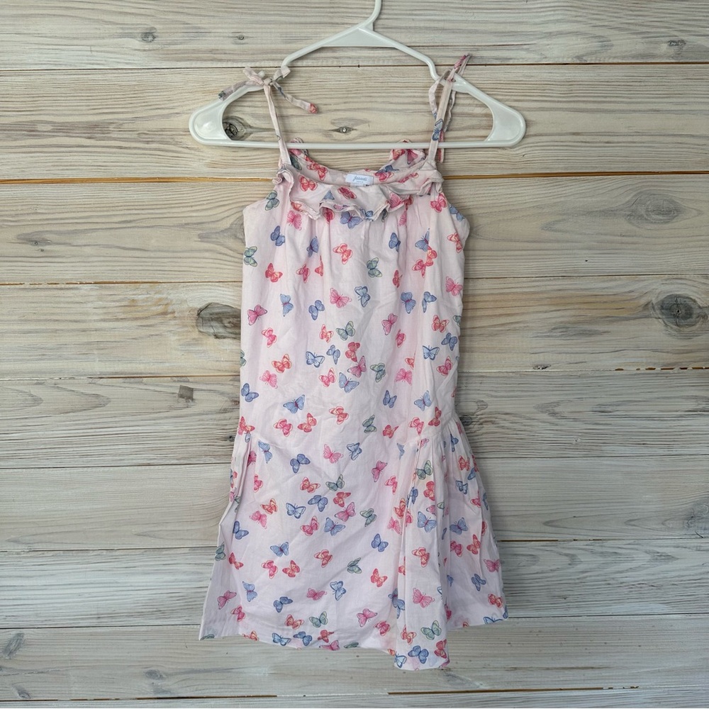 Jacadi Butterfly Dream Pink Print Dress Size 10